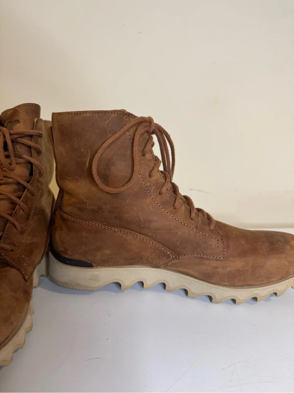 Sorel Kezar Tall Waterproof Men’s Size 12 Brown Leather Boots NM4585-242